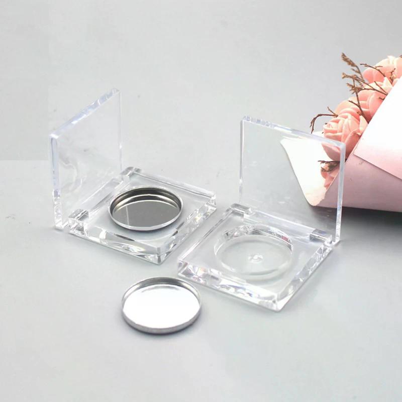 2.5g Empty Portable Eyeshadow Palette Blusher Box Solid Ointment Box Cosmetic Makeup Case Round Storage Container