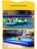 Children's Inflatable Electric Bumper Boat - Hand-Cranked & Paddle, Double Person Parent-Child Outdoor Play Toy.