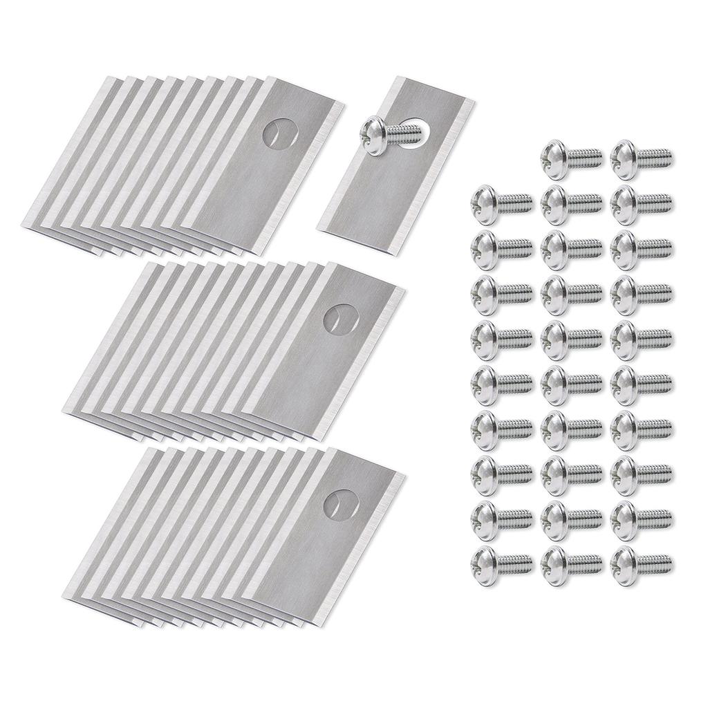 30Pcs for Honda Miimo Robotic Lawn Mower Stainless Steel Replacement Blades, 39.2x17.5mm