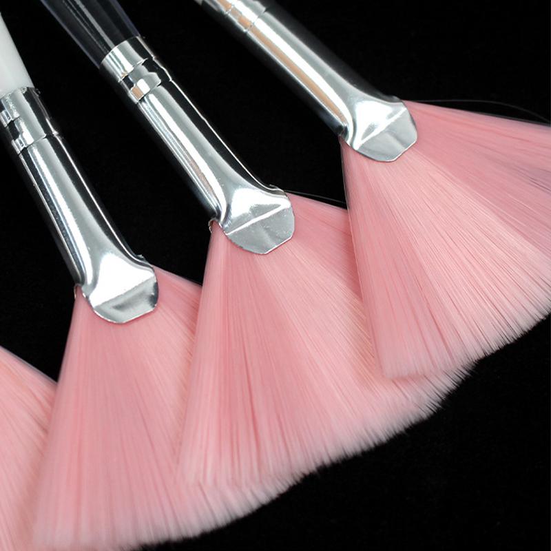 Pincel de Maquiagem em Forma de Leque Pincel para Máscara Facial Pincéis Aplicadores Macios Ferramenta de Beleza Facial Ferramenta Diy