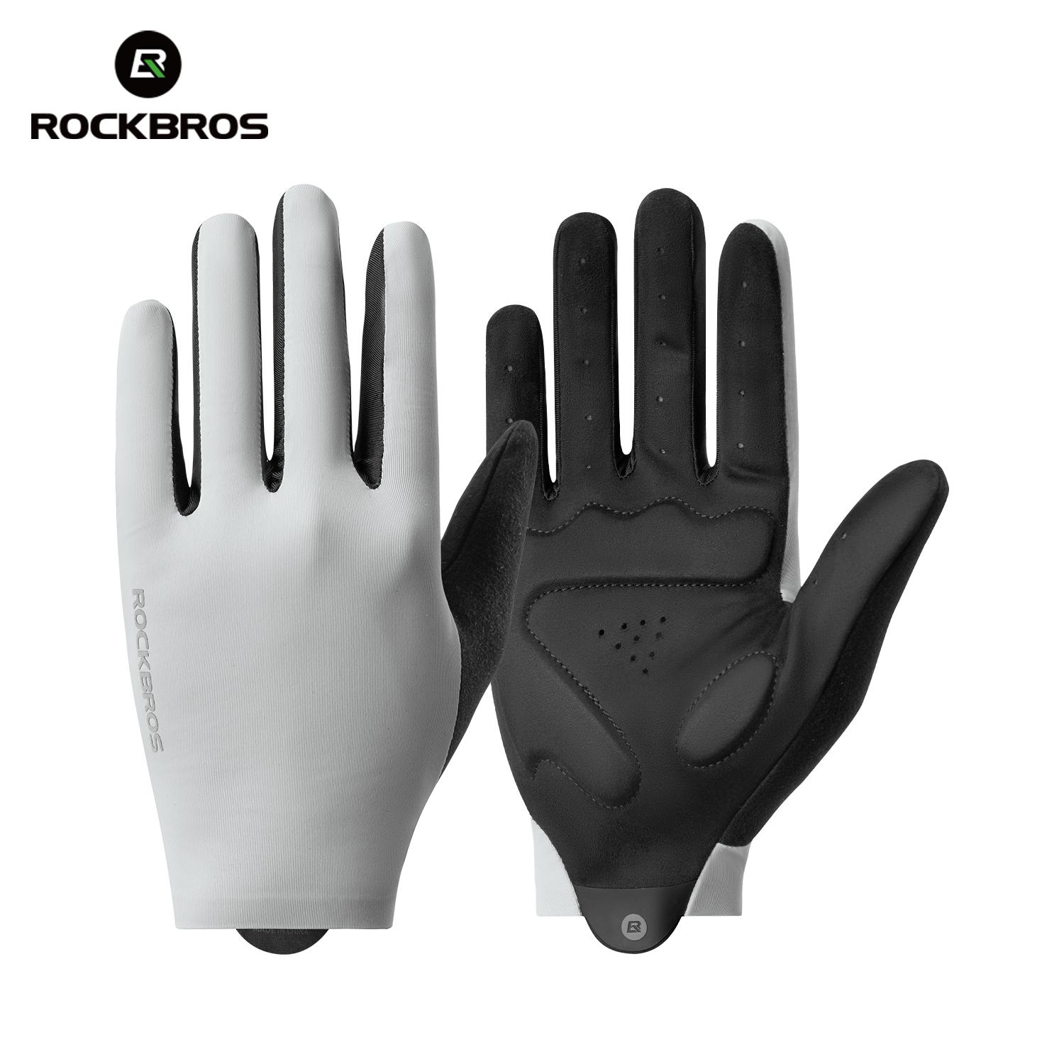 ROCKBROS Cycling Gloves Lightweight Breathable Non-slip -Finger Gloves SBR High Elasticity Shock Absorption Cycling Gloves L