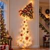 Glowing Christmas Door Hanger Festive Wall Decor Wooden LED Light Ornament