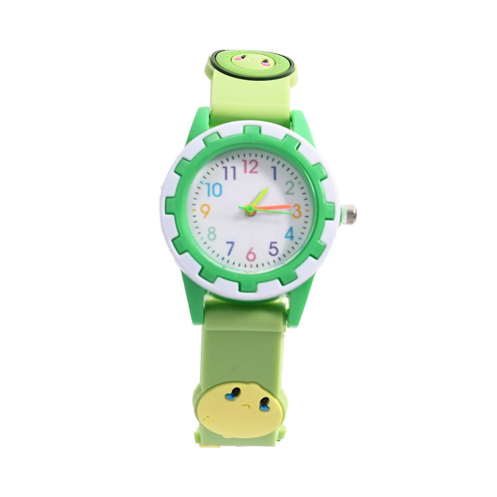 Fashionable and Cute Cartoon Pattern Silicone Strap Colorful Dial Children's Quartz Watch, Suitable for Daily Wear, Christmas Gi