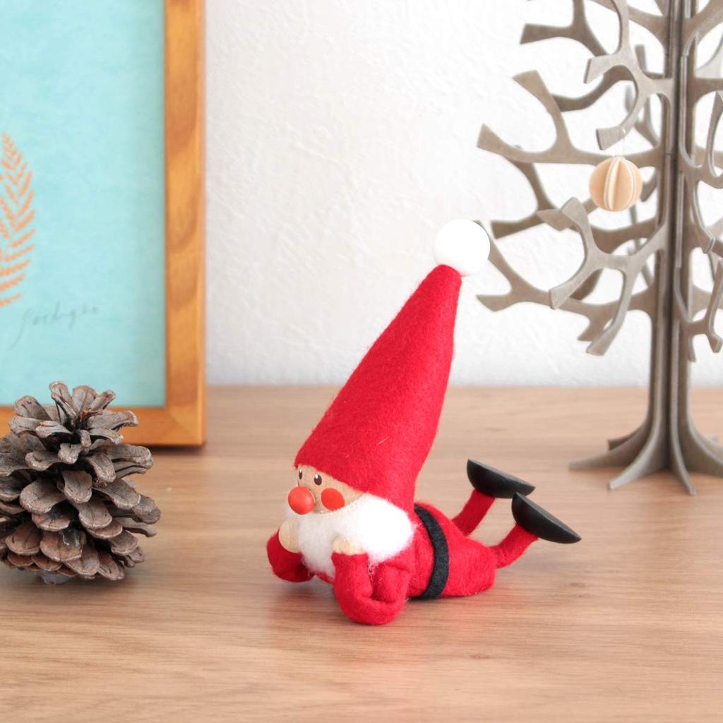 NORDIKA nisse Christmas Wooden Doll Santa (Reclining (Red))