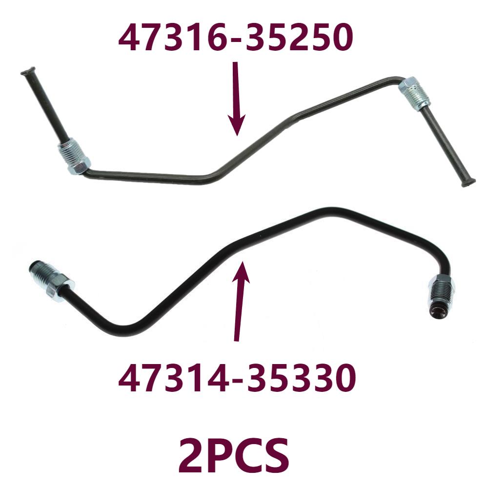 1 Set /Pair For Toyota 4Runner 1996-2002 Right and Left Front Brake Line Tubes Metal 47314-35330 & 47316-35250 1 Pair Brake Tube