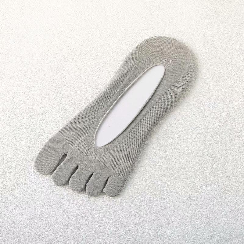Women's Spring/Summer Non-Slip, Breathable, Antibacterial Five-Toe Boat Socks