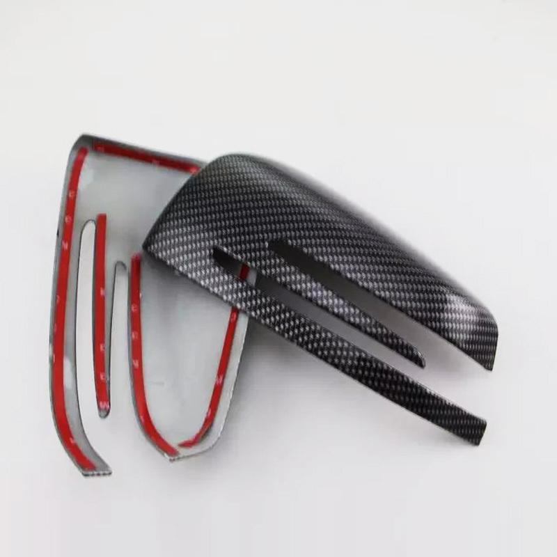 For Mercedes-Benz C-Class W204 2007-2013 C180 C200 C250 C300 C350 C63 AMG chrome carbon fibre Side Rearview mirror cover trim