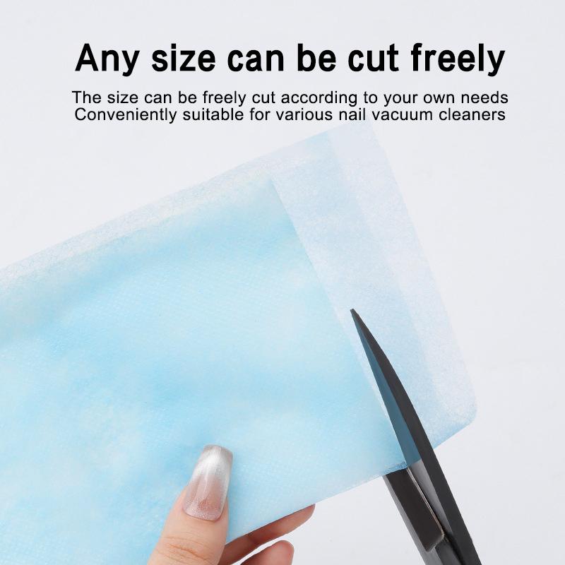 100pcs Disposable Nail Art Vacuum Dust Collector Non-Woven Filter Paper Pink/Blue/White Paper Manicure Machine Dust Filter Paper