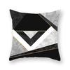 Marble Sofa Decoration Gold Black Geometric Cushion Cover Sofa Stripe Bedroom Living Room Throw Pillow Cover