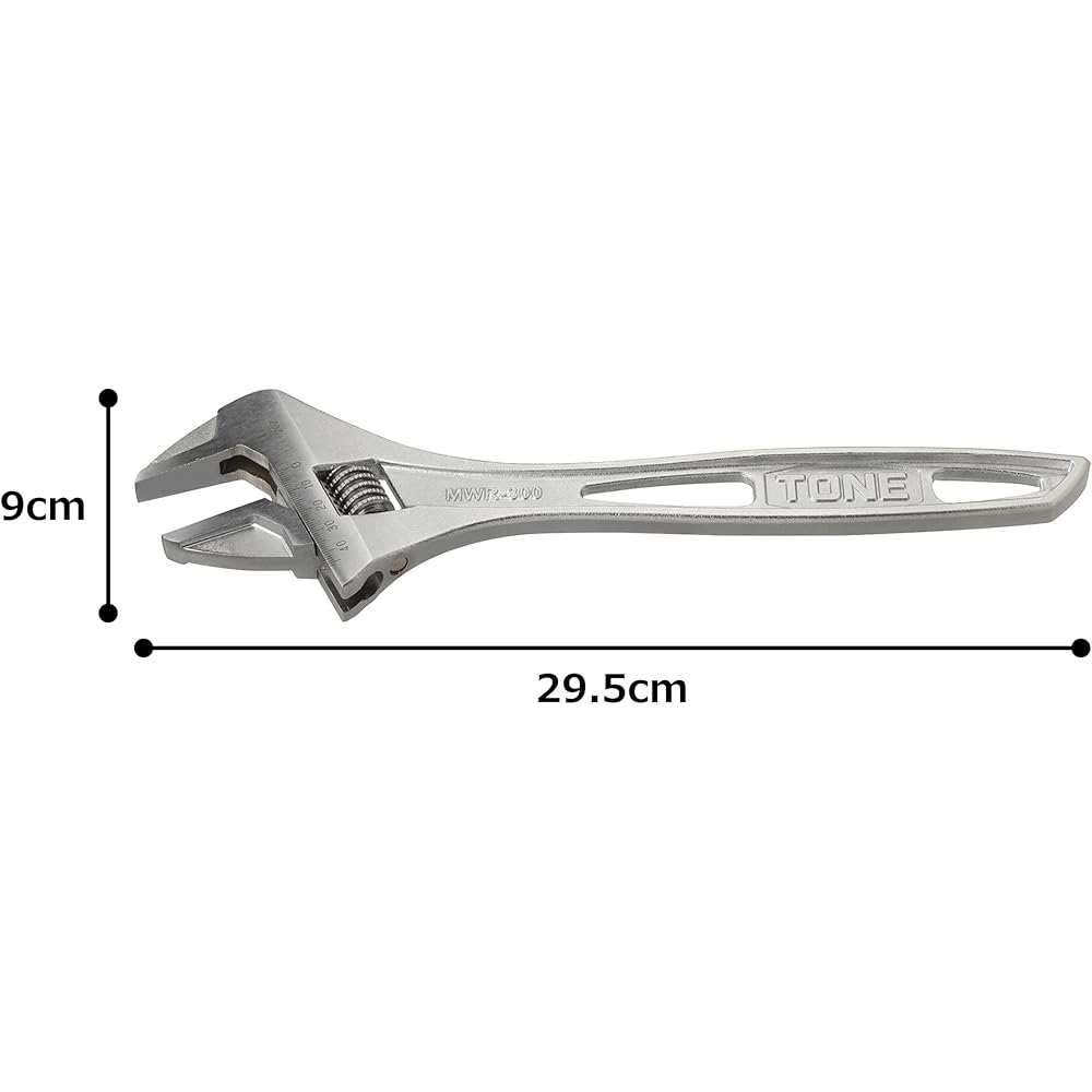 TONE MWR-300 Adjustable Wrench with Scale 300mm Length Hand Tool