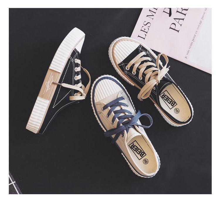 2024 Summer Women's Canvas Slip-On Low-Top Biscuit Half-Slippers