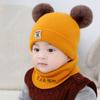 Baby hat autumn and winter infant ear protection knitted hat newborn boy and girl wool hat baby hat winter dome
