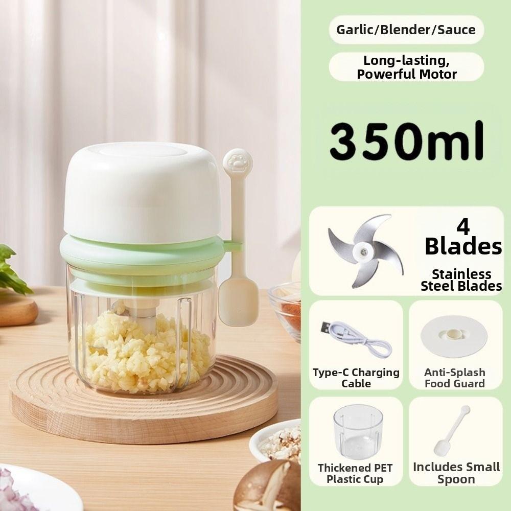 USB Charging Electric Food Chopper Multifunctional Automatic Mini Garlic Masher Portable Efficient Meat Grinder Cooking
