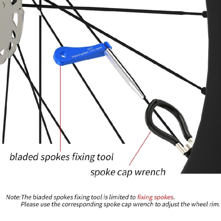 Professional Road Bike Spokes Holder Repair Wrench 0.8-1.0mm/1.0-1.3mm Spoke Repair Tool Flat Spoke Tool Easy to Use
