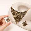 Yousheng 2Pcs/Set Necklace Earrings Set, Adjustable Golden Leopard Print Necklace Hook Earrings Set for Women, Animal Print Accessories for Parties