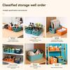 5pcs Plastic Storage Basket Desktop Organizer Bin with Handles for Cosmetics Toiletries Kitchen Snacks Sundries