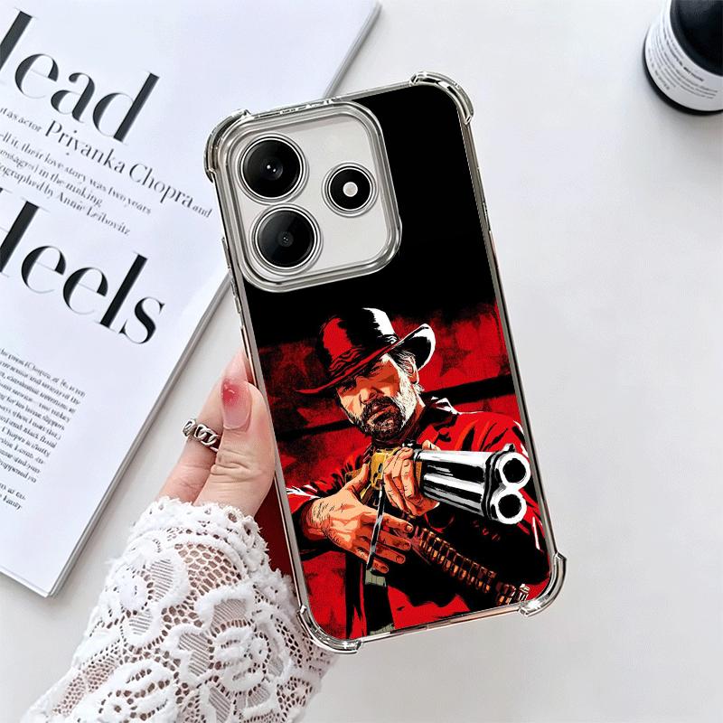 Red Dead R-Redemption Soft Phone Case For Xiaomi Redmi Note 14 15 Pro Plus 13 12 11S 11T 5G 10 9S 9 Plating Anti-Fall Fundas