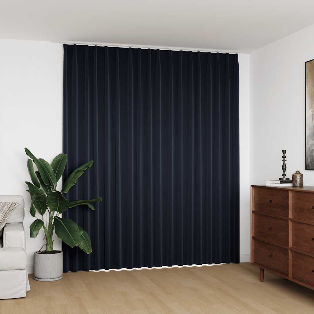 Blackout Curtain with Hooks Anthracite 290 x 245 cm