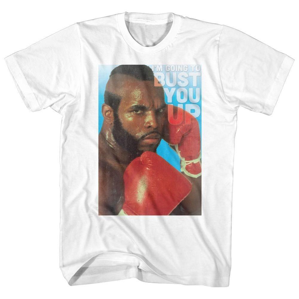 Mr. T Bust You Up White Icon Shirt Unisex T-Shirt L