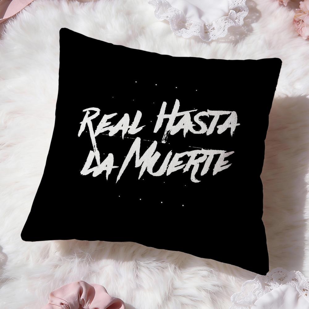 Music RReal Hasta La MuerteS Cushion Cover Premium Comfort Reversible Pillow Cove -Two In One Design for Any Room & Car Interior