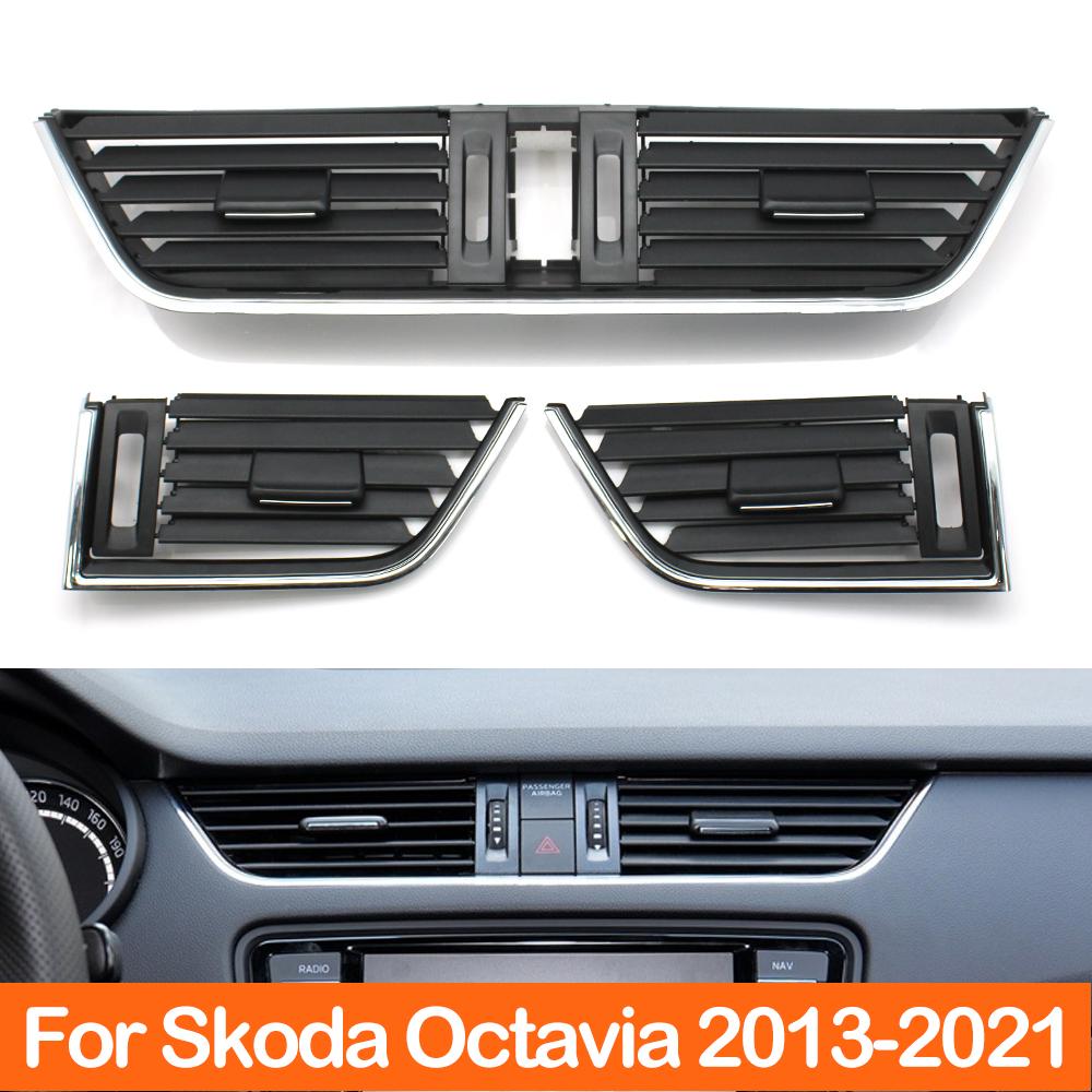 Car Dashboard Left Right Central Air Conditioner AC Vent Grille Panel Cover For Skoda Octavia 3 A7 5E MK3 2015-2021 5E0820951C