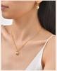 Vintage Heart Pendant Necklace Women Satellite Beads Chain Turquoise Love Necklace 18K Gold Plated Fashion Accessoreis