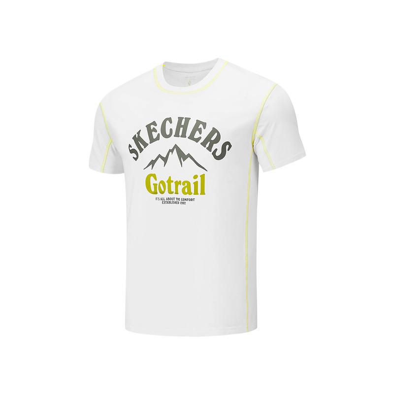 Skechers Outdoor Series Comfortable Fashionable Short Sleeve T-Shirt Men Tops P325M005-0019 L