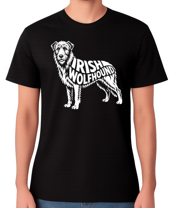 Irish Wolfhound Dog Silhouette Unisex T-Shirt Large Breed Lover Tee S разноцветный