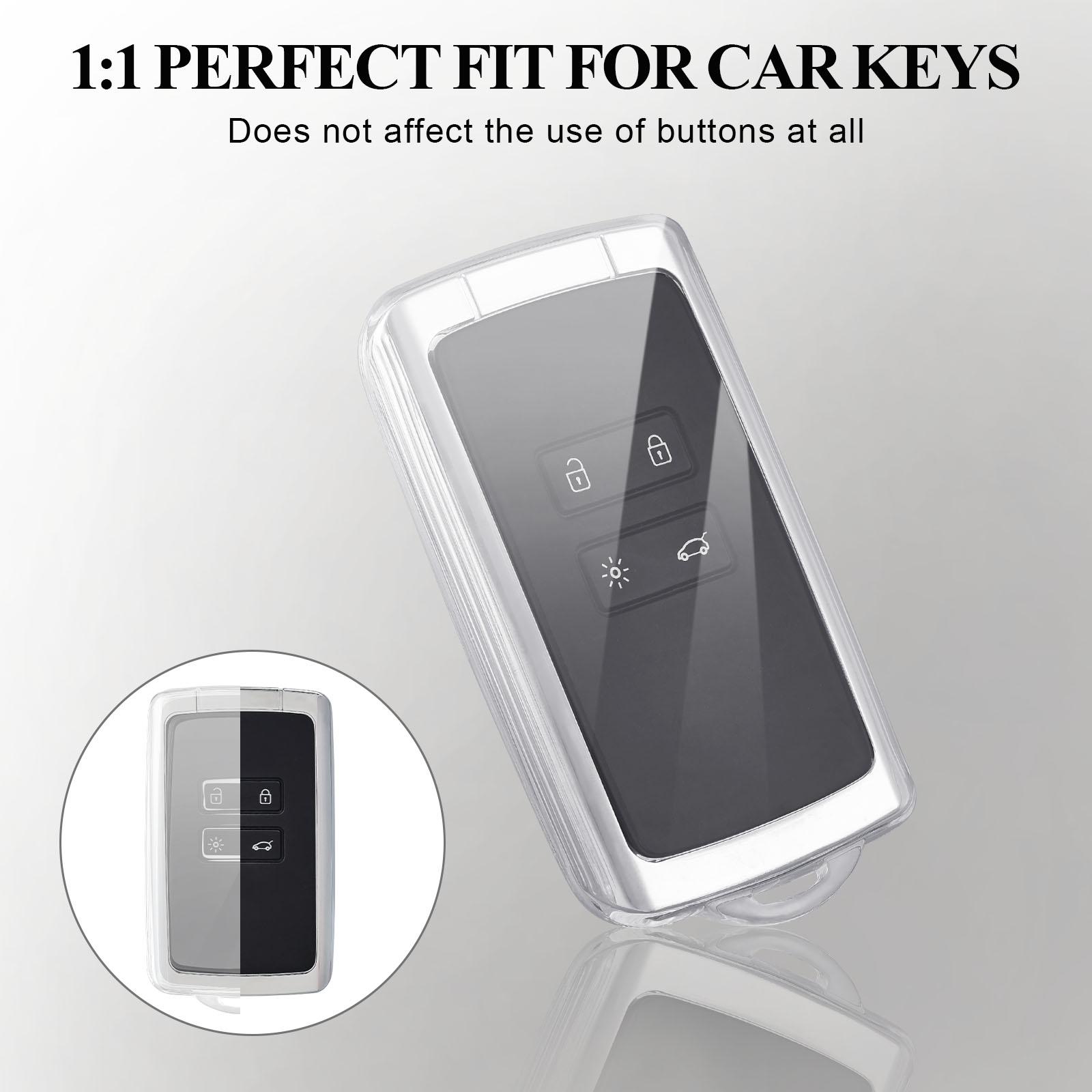 

For Renault Clio Kadjar Capture Koleos Espace Master Talisman Scenic Megane 4 Arkana Sandero TPU Protect Cover Car Key Case