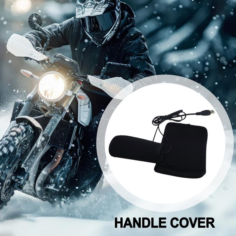 1 Pair Motorcycle Heated Grips USB Electric Bicycle Motorbike Handle Handlebar Warmer Black Grip Warmer Sleeves Moto Accessories