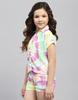 MONTE CARLO Girls Multi Color Printed Collared Neck Half Sleeve Cord Set