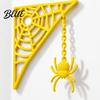 Scary Party Supplies 3D Printed Spider Web Door Corner Decoration for Halloween Party Upside-down Figurine Spooky Upside Down Wall Decor Lightweight