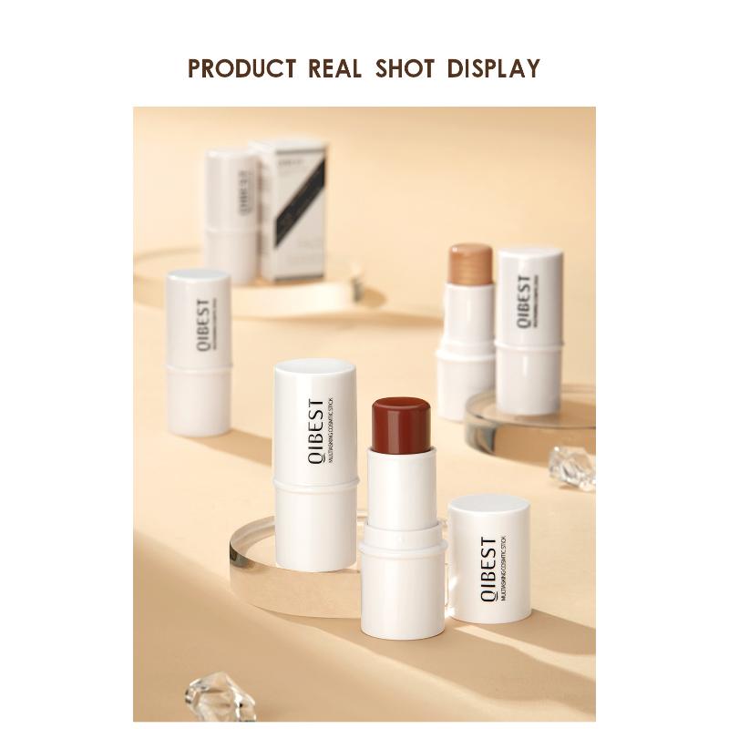 QIBEST Multifunctional Makeup Stick Highlighter Blush Stick Lipstick Highlighter Trimmer Stick