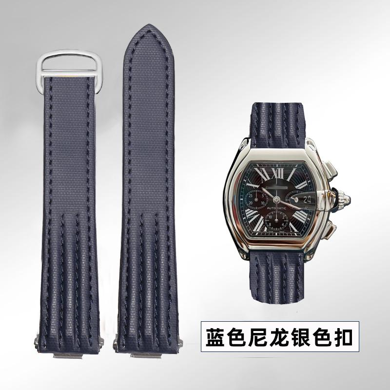 19 мм 20 мм Для Cartier Roadster W6206018 W6206017 Ремешок для часов из натуральной кожи Мужской Замена Коровья кожа Ремешок для часов Нейлоновый Пояс для запястья 19mm