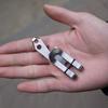 Durable Stainless Steel Suspension Belt Clip With Rubber Ring Compact Belt Clip Double-Sided Keychain Clip Hiking