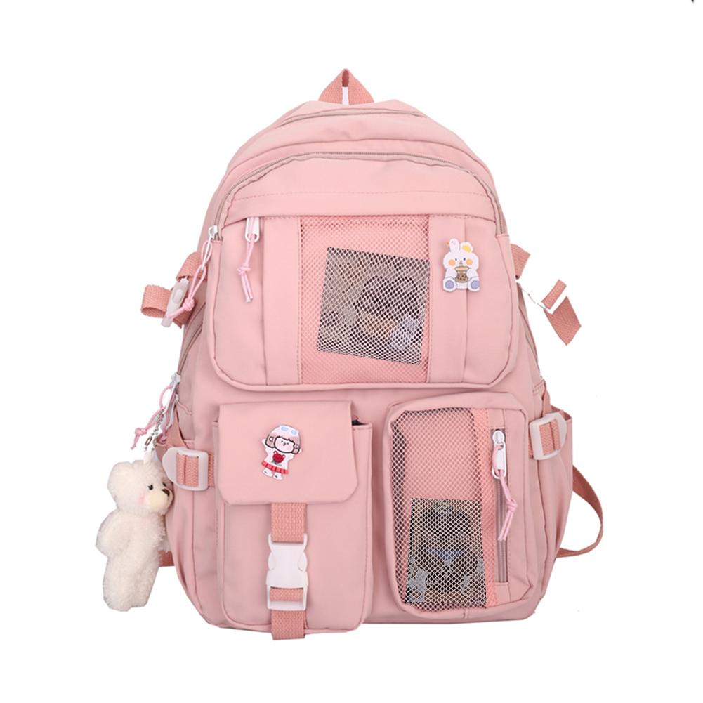 Schulrucksack Leichter Rucksack Tagesrucksack für Reisen Niedlicher Ästhetischer Rucksack Wasserdichte Computertasche mit Mehreren Taschen für Geschenk