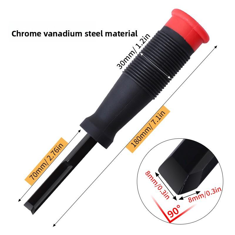 8mm 12mm Woodworking Right Angle Chisel Slotting Digging Piercing Right Angle Punching Chisel Groove Hinge Carving Special Tool