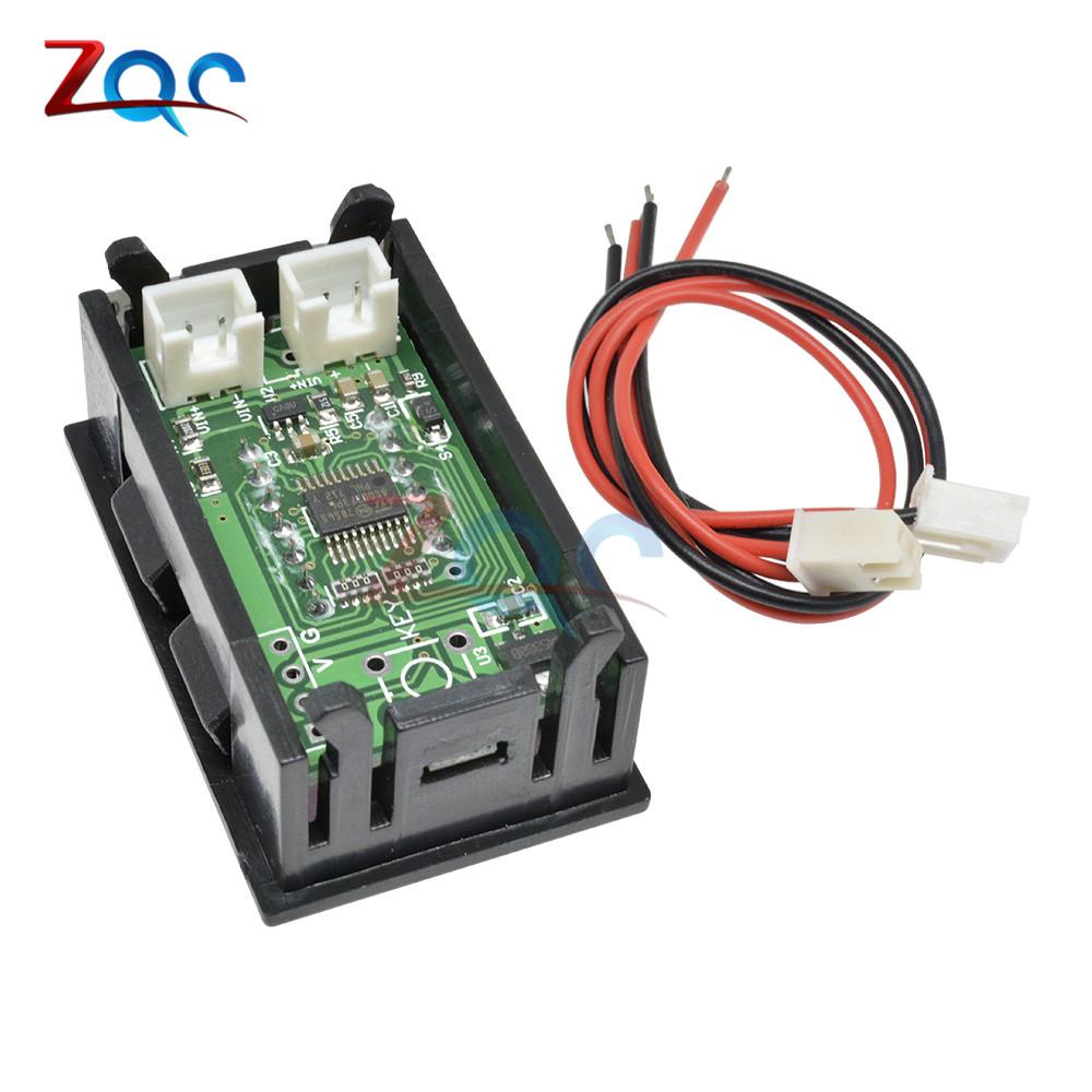 LED 5 bits Digit DC 0-33V 12V 24V Digital Volt Voltmeter Voltage Meter Tester Car Panel Instruments Red/Blue/Yellow/Green