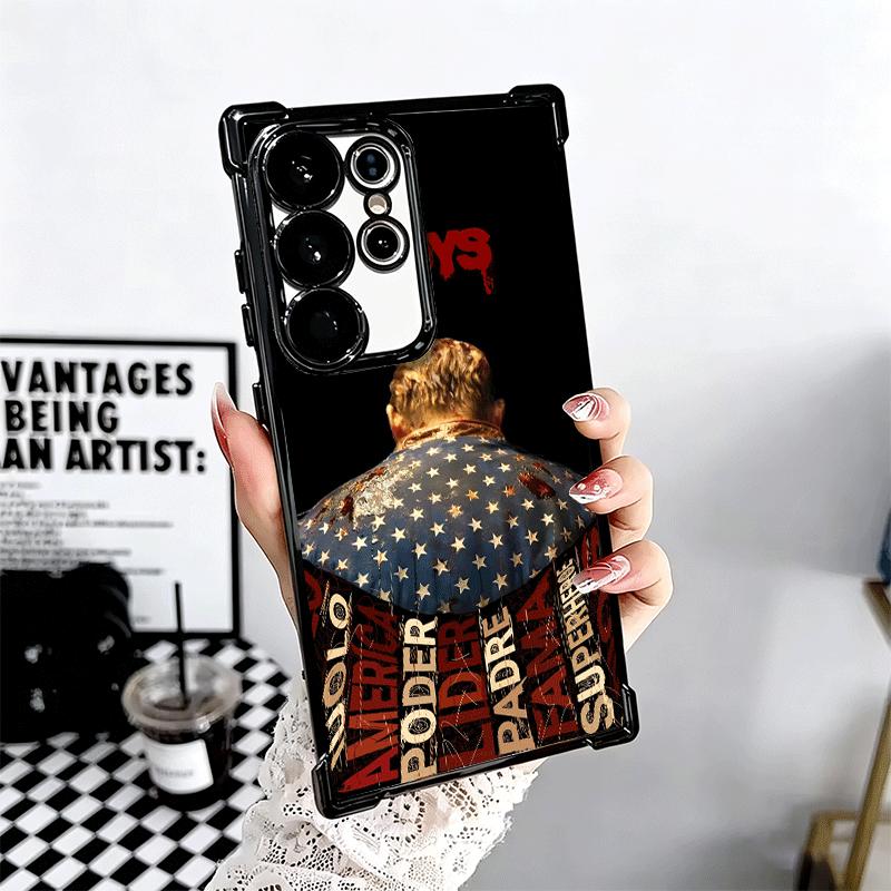 The Boys H-Homelander Plating Phone Case For Samsung Galaxy S24 S25 FE S26 Edge S23 Ultra S22 S21 Plus S20 Anti-Fall Airabag Cov