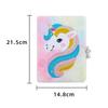 Unicorn Cartoon Lock Plush Notebook - Cute Diary for Students, Girls' Gift