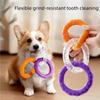 TPR Pull Ring Chew Pet Toy Bite Resistant Durable Molar Teeth Cleaning Easy Clean Interactive Toy For Small Medium Large Dogs