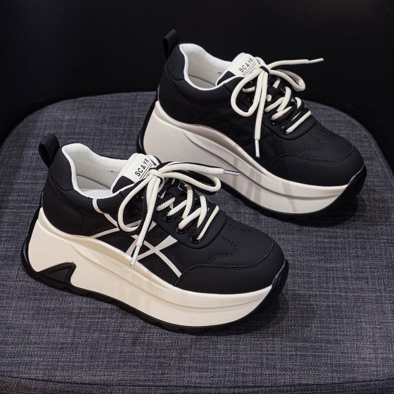 Autumn Women's Shoes Shoes Heightened Casual Fashion Bread Shoes Versatile Platform Female Students
