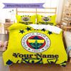 Custom Name Fenerbahçe Spor Kulübü Bedding,Quilt Set Quilt Cover Pillowcase Home Birthday Gift (1 * duvet cover + 2 * pillowcase, without core)