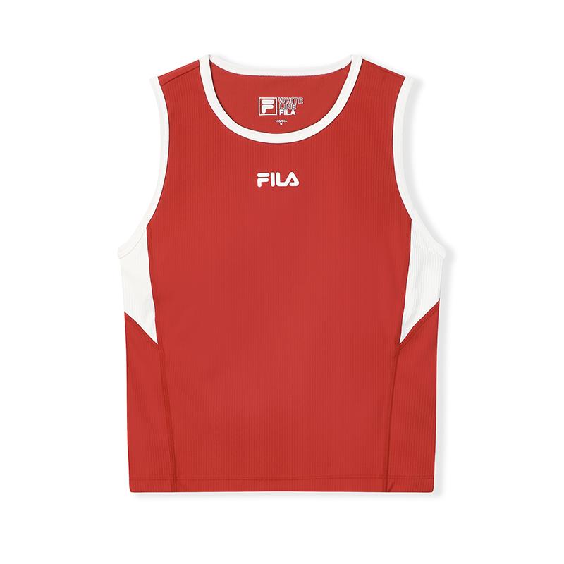 FILA Original Simple Retro Sports Casual Comfortable Knitted Straight Slim Vest Women tops F11W629106FWI S