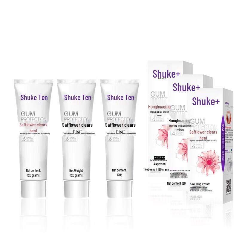 

Shuke Safflower Herbal Heat-Clearing Toothpaste, 3 x 120g