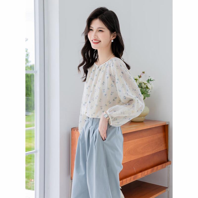 MOKANA Women's Long-Sleeve Shirt & Cropped Pants Set