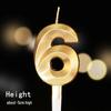 Large Gold Number Candles for First Birthday, Full Moon, Children's Cake Decorations, and Party Accessories.