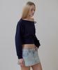 Rosefranz Wide Off-Shoulder Sweatshirt [Navy]