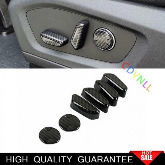 For Ford Explorer - Carbon Fiber Seat Adjust Handle Button Cover Trim 6*