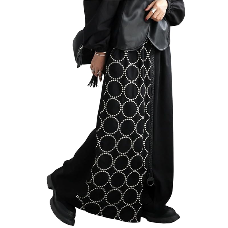 

[antiqua] Antica big zipper skirt ladies PA-03714 Onesize 05 black